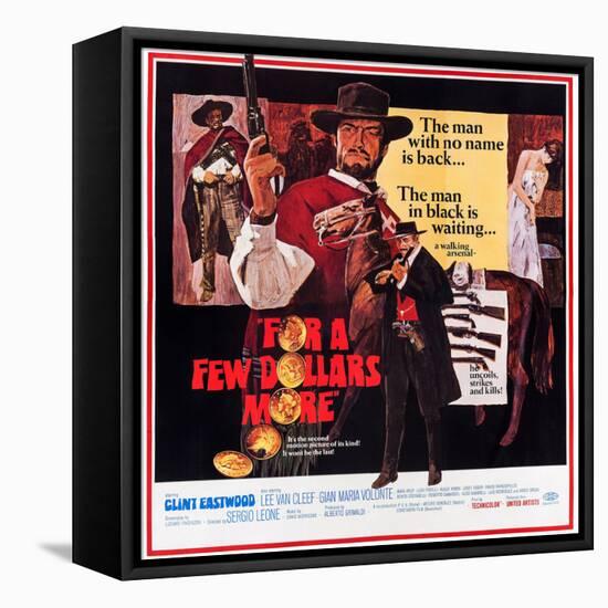 For a Few Dollars More, Clint Eastwood, Lee Van Cleef, 1965-null-Framed Stretched Canvas