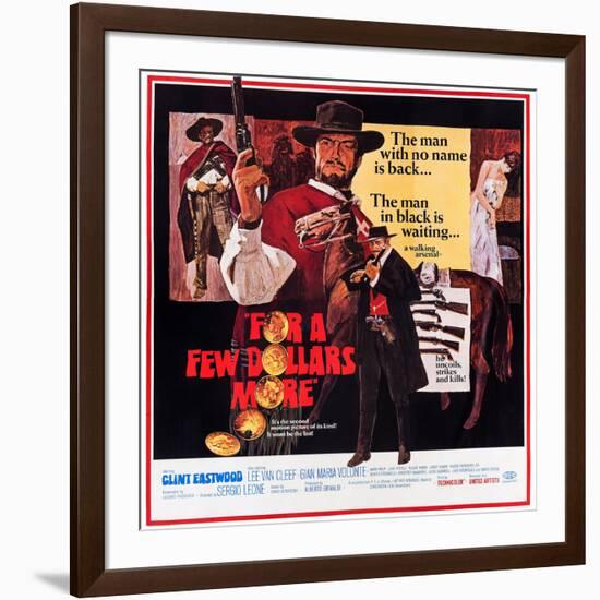 For a Few Dollars More, Clint Eastwood, Lee Van Cleef, 1965-null-Framed Art Print