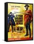 For a Few Dollars More, Clint Eastwood on French Poster Art, 1965-null-Framed Stretched Canvas