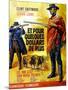 For a Few Dollars More, Clint Eastwood on French Poster Art, 1965-null-Mounted Art Print