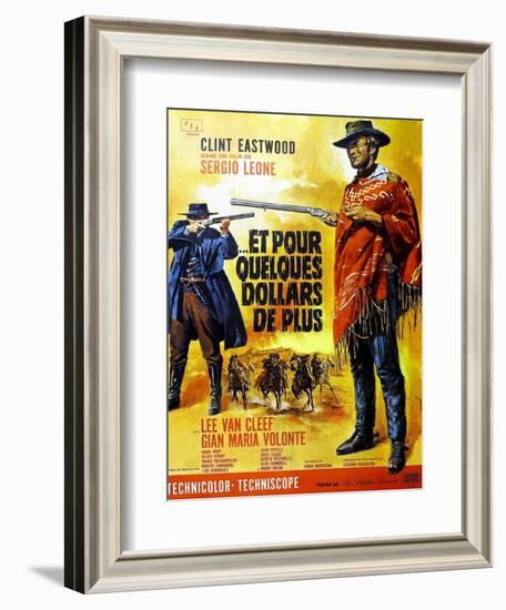 For a Few Dollars More, Clint Eastwood on French Poster Art, 1965-null-Framed Art Print