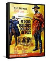 For a Few Dollars More, Clint Eastwood on French Poster Art, 1965-null-Framed Stretched Canvas