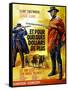 For a Few Dollars More, Clint Eastwood on French Poster Art, 1965-null-Framed Stretched Canvas