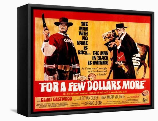 For a Few Dollars More, L-R, Clint Eastwood, Lee Van Cleef, 1965-null-Framed Stretched Canvas