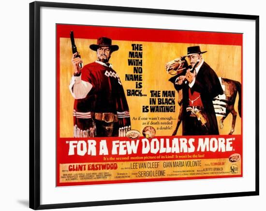 For a Few Dollars More, L-R, Clint Eastwood, Lee Van Cleef, 1965-null-Framed Poster