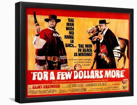 For a Few Dollars More, L-R, Clint Eastwood, Lee Van Cleef, 1965-null-Framed Poster