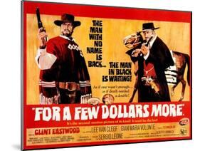 For a Few Dollars More, L-R, Clint Eastwood, Lee Van Cleef, 1965-null-Mounted Poster