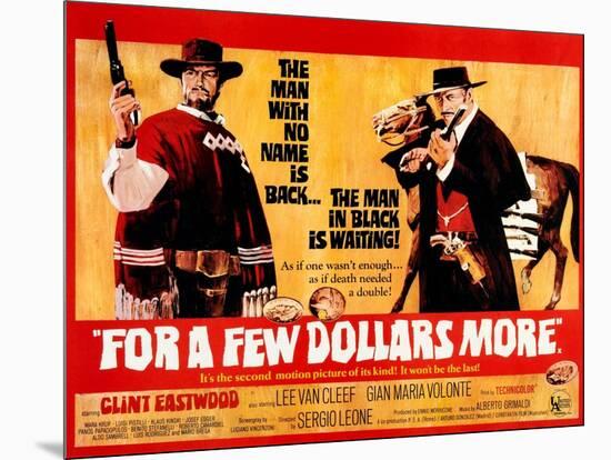 For a Few Dollars More, L-R, Clint Eastwood, Lee Van Cleef, 1965-null-Mounted Poster