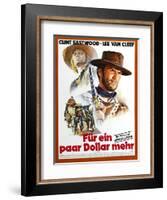 For a Few Dollars More, L-R Klaus Kinski, Clint Eastwood, 1965-null-Framed Art Print