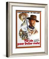 For a Few Dollars More, L-R Klaus Kinski, Clint Eastwood, 1965-null-Framed Art Print