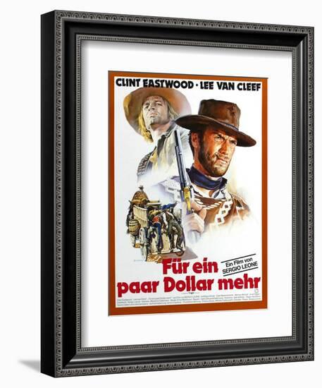 For a Few Dollars More, L-R Klaus Kinski, Clint Eastwood, 1965-null-Framed Art Print