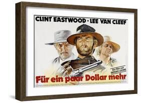 For a Few Dollars More, Lee Van Cleef, Clint Eastwood, Klaus Kinski, 1964-null-Framed Art Print