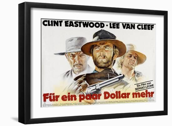 For a Few Dollars More, Lee Van Cleef, Clint Eastwood, Klaus Kinski, 1964-null-Framed Art Print