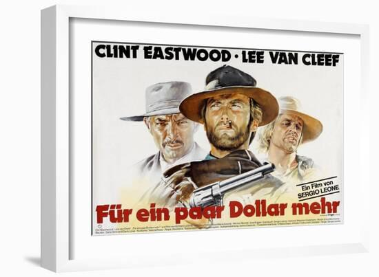 For a Few Dollars More, Lee Van Cleef, Clint Eastwood, Klaus Kinski, 1964-null-Framed Art Print