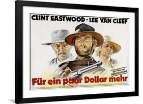 For a Few Dollars More, Lee Van Cleef, Clint Eastwood, Klaus Kinski, 1964-null-Framed Premium Giclee Print