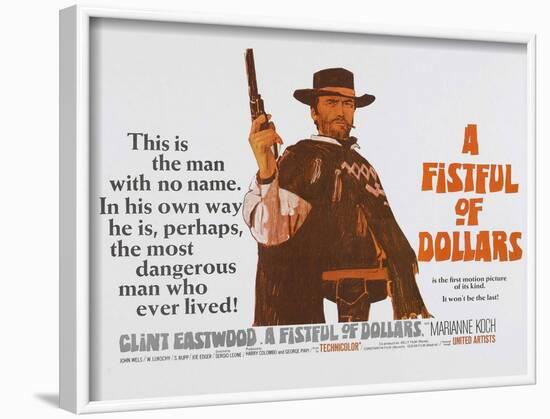 For a Few Dollars More, UK Movie Poster, 1966-null-Framed Art Print