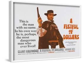 For a Few Dollars More, UK Movie Poster, 1966-null-Framed Art Print