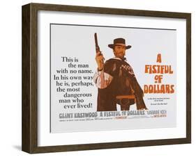 For a Few Dollars More, UK Movie Poster, 1966-null-Framed Art Print