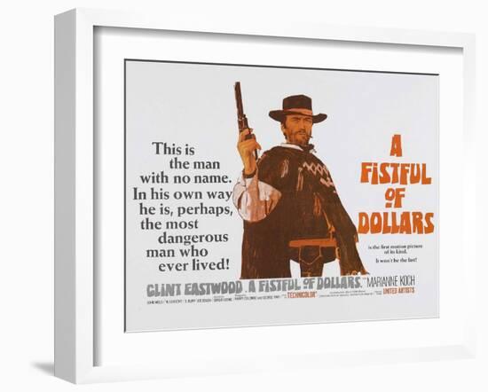 For a Few Dollars More, UK Movie Poster, 1966-null-Framed Art Print