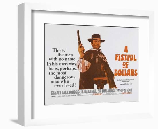 For a Few Dollars More, UK Movie Poster, 1966-null-Framed Art Print