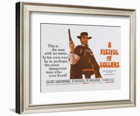 For a Few Dollars More, UK Movie Poster, 1966-null-Framed Art Print