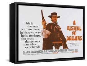 For a Few Dollars More, UK Movie Poster, 1966-null-Framed Stretched Canvas