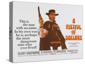 For a Few Dollars More, UK Movie Poster, 1966-null-Stretched Canvas