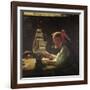 For a Good Boy (or Sea Captain Building Ship Model)-Norman Rockwell-Framed Giclee Print