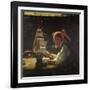 For a Good Boy (or Sea Captain Building Ship Model)-Norman Rockwell-Framed Giclee Print