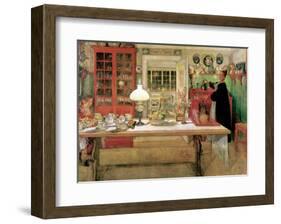 For a Little Card Party, 1901-Carl Larsson-Framed Art Print