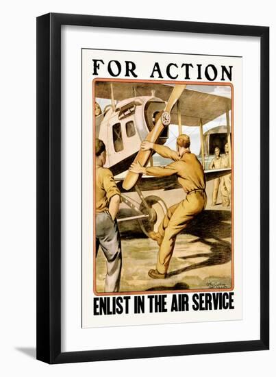 For Action Enlist in the Air Service-null-Framed Art Print