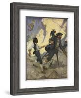 For all the world, I was led like a dancing bear an illustration from 'Treasure Island' by Robert L-Newell Convers Wyeth-Framed Giclee Print