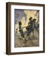 For all the world, I was led like a dancing bear an illustration from 'Treasure Island' by Robert L-Newell Convers Wyeth-Framed Giclee Print