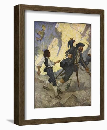 For all the world, I was led like a dancing bear an illustration from 'Treasure Island' by Robert L-Newell Convers Wyeth-Framed Giclee Print