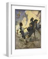 For all the world, I was led like a dancing bear an illustration from 'Treasure Island' by Robert L-Newell Convers Wyeth-Framed Giclee Print