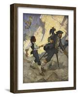 For all the world, I was led like a dancing bear an illustration from 'Treasure Island' by Robert L-Newell Convers Wyeth-Framed Giclee Print