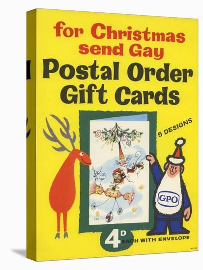 For Christmas Send Gay Postal Order Gift Cards, 4D Each with Envelope-null-Stretched Canvas