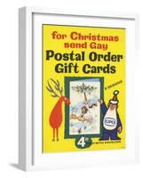 For Christmas Send Gay Postal Order Gift Cards, 4D Each with Envelope-null-Framed Art Print