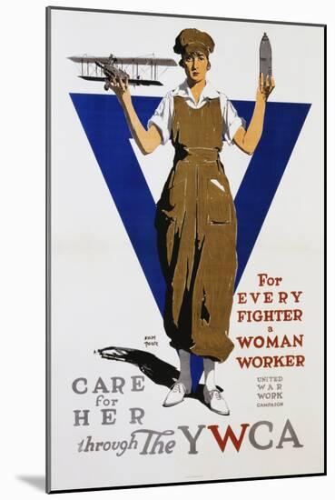 For Every Fighter a Woman Worker War Effort Poster by Adolph Triedler-null-Mounted Giclee Print