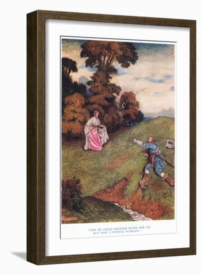 For He Could Neither Stand Nor Go, But Like a Cripple Tumbled , 1928-John Byam Liston Shaw-Framed Giclee Print