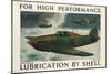 For High Performance Lubrication by Shell', an Advertising Poster (Colour Lithograph)-Robert Buhler-Mounted Giclee Print