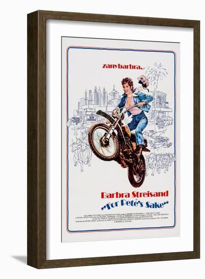 For Pete's Sake, Barbra Streisand, 1974-null-Framed Art Print