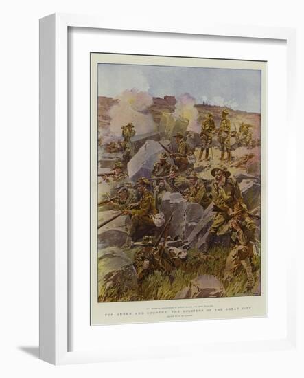 For Queen and Country, the Soldiers of the Great City-Frederic De Haenen-Framed Giclee Print