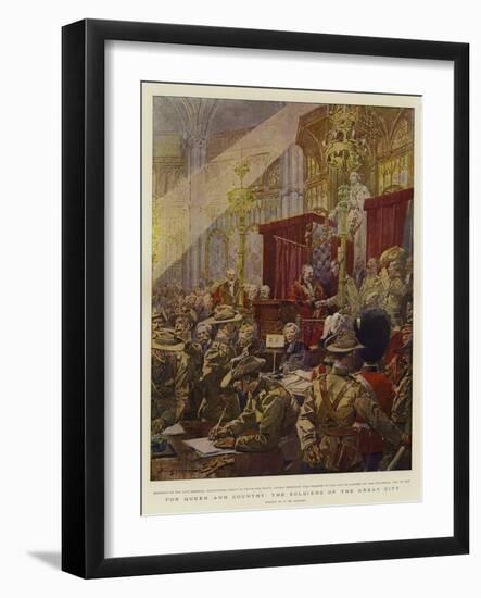 For Queen and Country, the Soldiers of the Great City-Frederic De Haenen-Framed Giclee Print