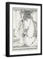 For She Would Put Her Hands Upon My Face - a Knight and Maiden-Jessie King-Framed Giclee Print