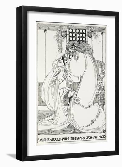 For She Would Put Her Hands Upon My Face - a Knight and Maiden-Jessie King-Framed Giclee Print