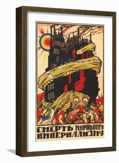 For the Death of World Imperialism, 1920-Dmitri Stachievich Moor-Framed Giclee Print