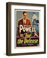 For the Defense, William Powell, Kay Francis, 1930-null-Framed Art Print