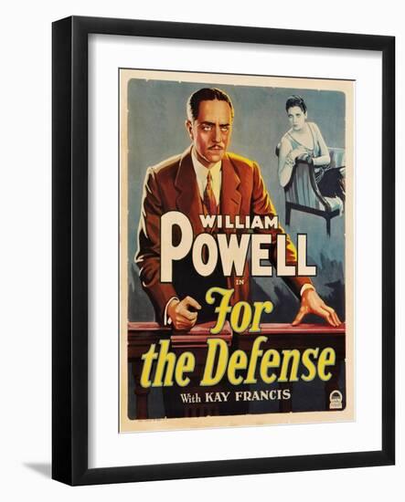 For the Defense, William Powell, Kay Francis, 1930-null-Framed Art Print