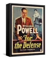 For the Defense, William Powell, Kay Francis, 1930-null-Framed Stretched Canvas